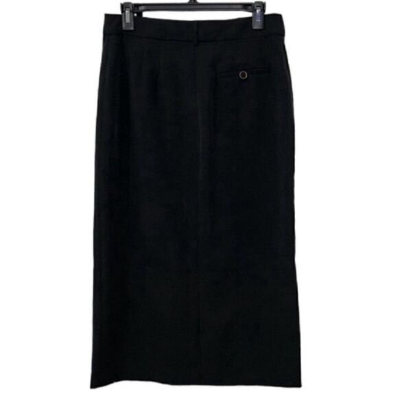 Zara Black Midi Front Slit Skirt(Size Small) - Picture 3 of 9